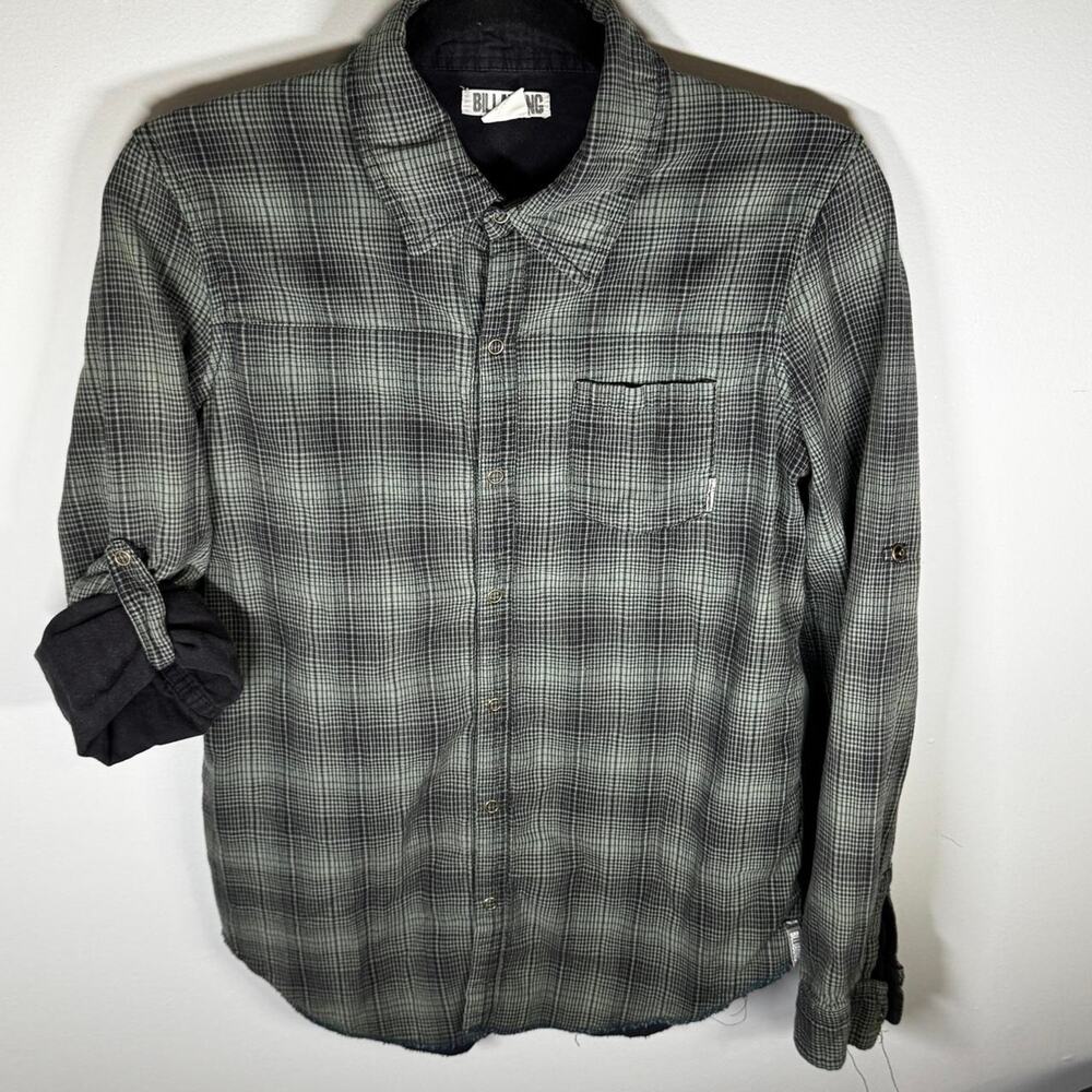Billabong black gray plaid